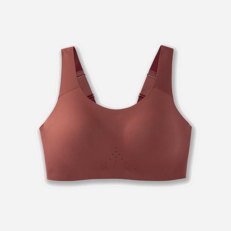 Brooks Dare Scoopback NZ - Women's Running Bra - Burgundy/Terracotta (38920-ADCE)